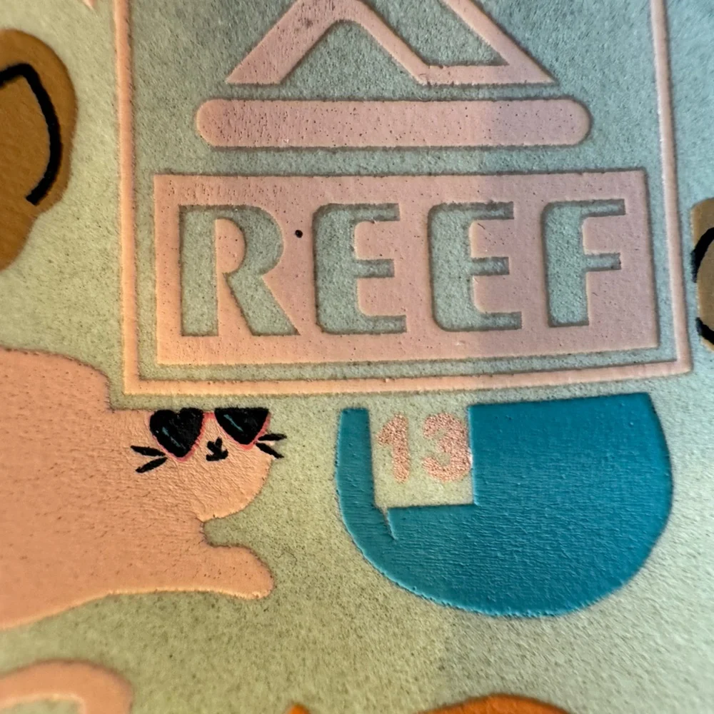 Reef Kids' Animal Print Flip Flops - Gold and Multicolor